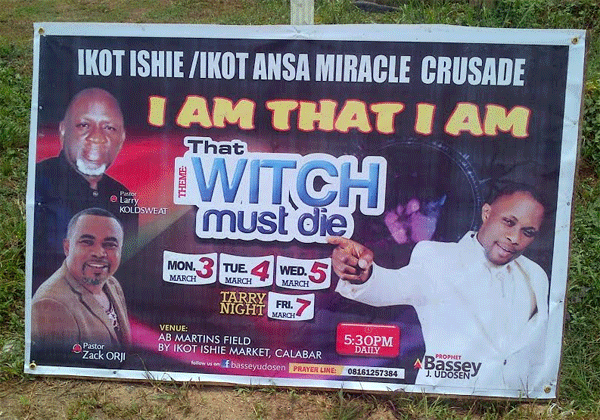 Poster in Cross River State, southern Nigeria
