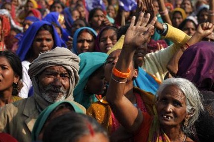 Rally of lower-Caste citizens protesting Caste discrimination in India