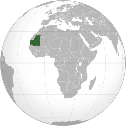 Mauritania location in north west Africa